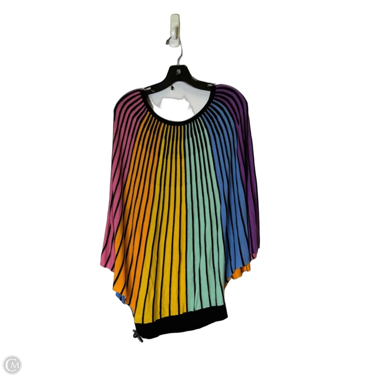 Top Short Sleeve By New York And Co In Rainbow Print, Size: Xl