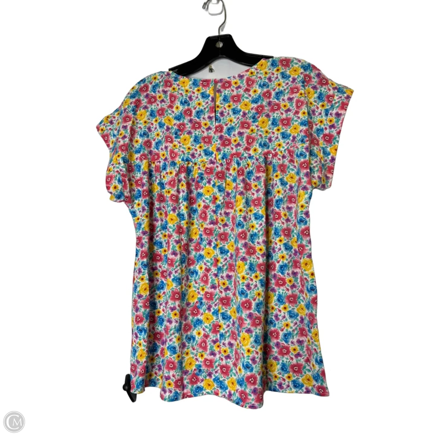 Blouse Short Sleeve By Emily Wonder In Floral Print, Size: S
