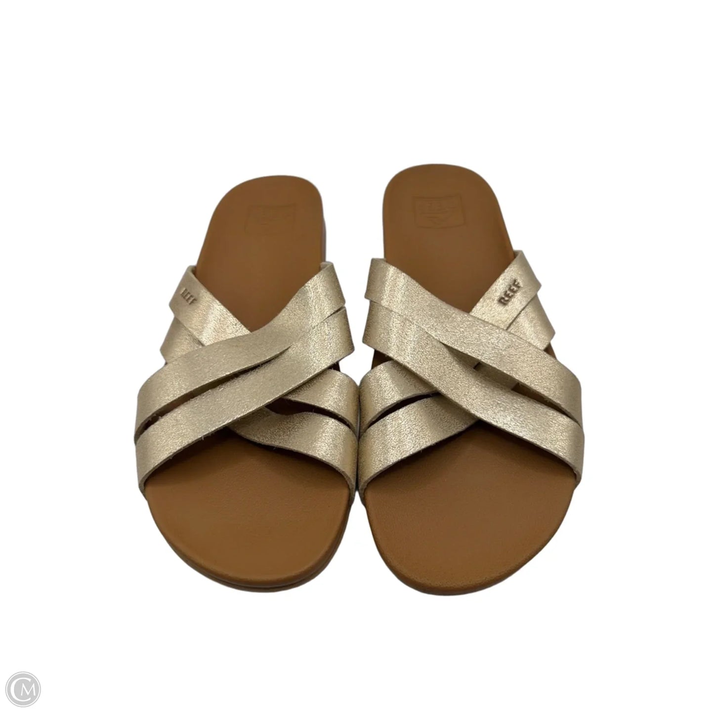 Sandals Flats By Reef In Gold, Size: 8