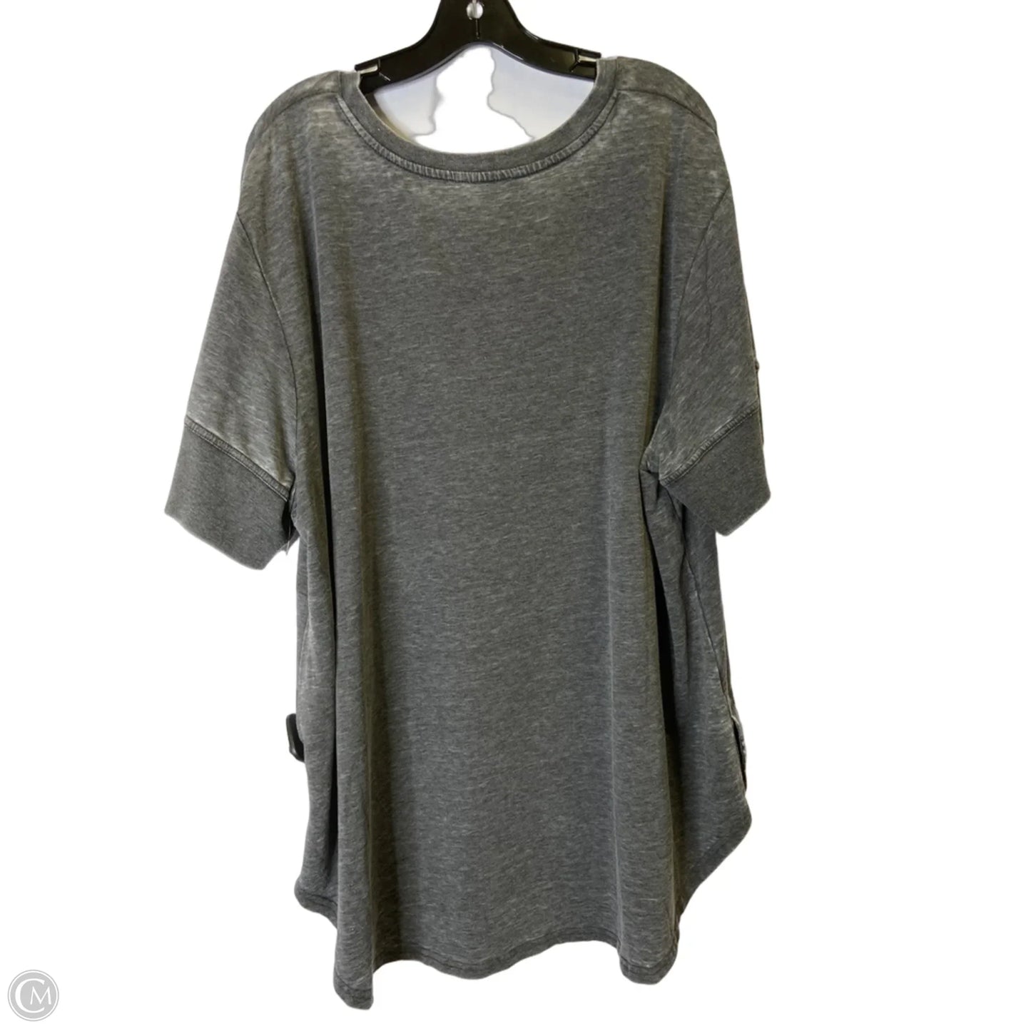 Top Short Sleeve Basic By Jane And Delancey In Grey, Size: 3x