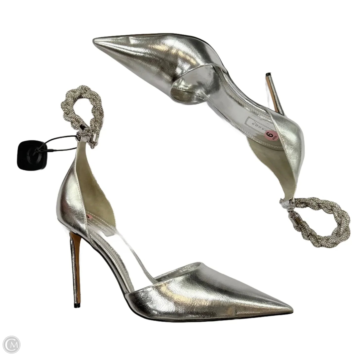 Shoes Heels Stiletto By Top Shop In Silver, Size: 9