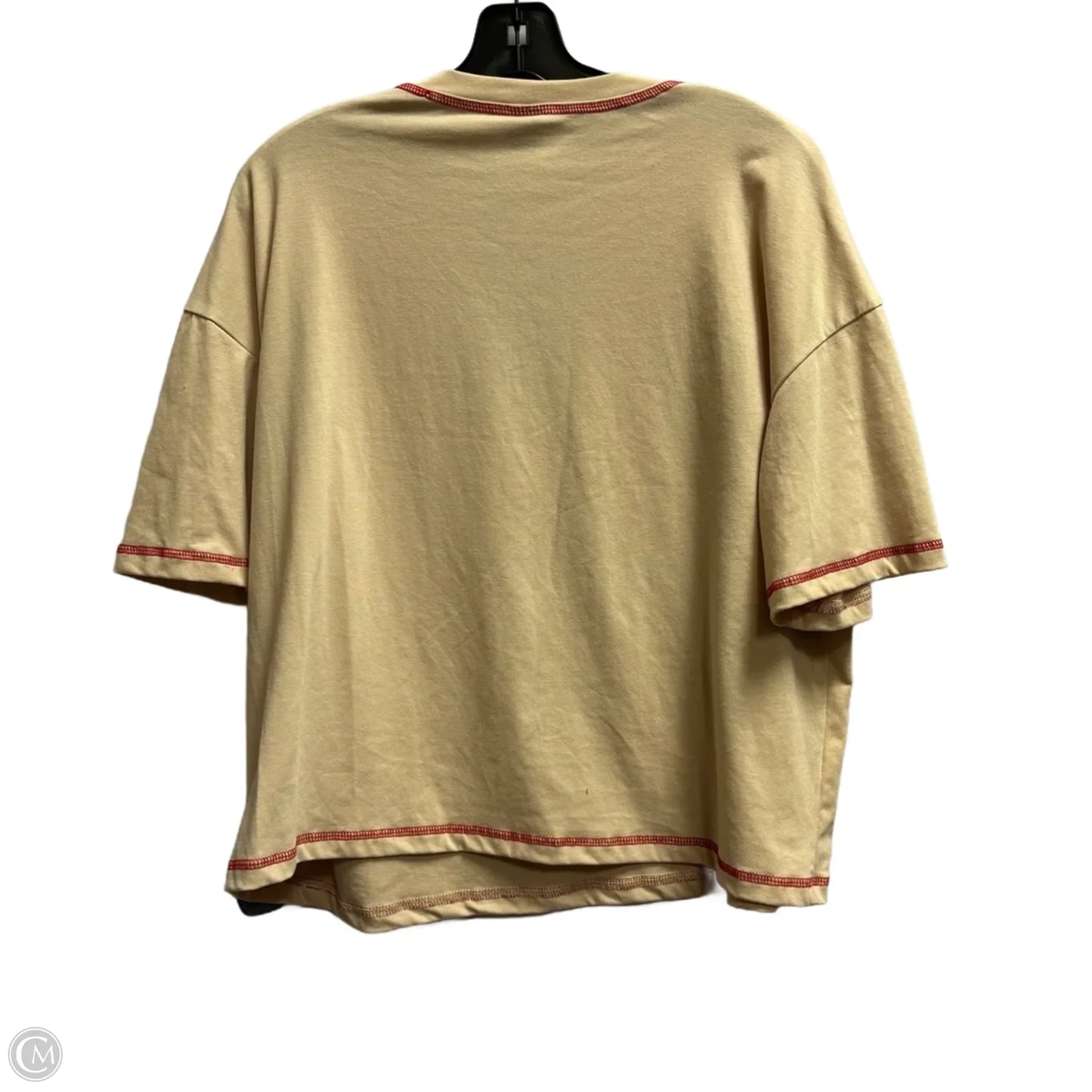 Top Short Sleeve Basic By Shein In Tan, Size: Xl