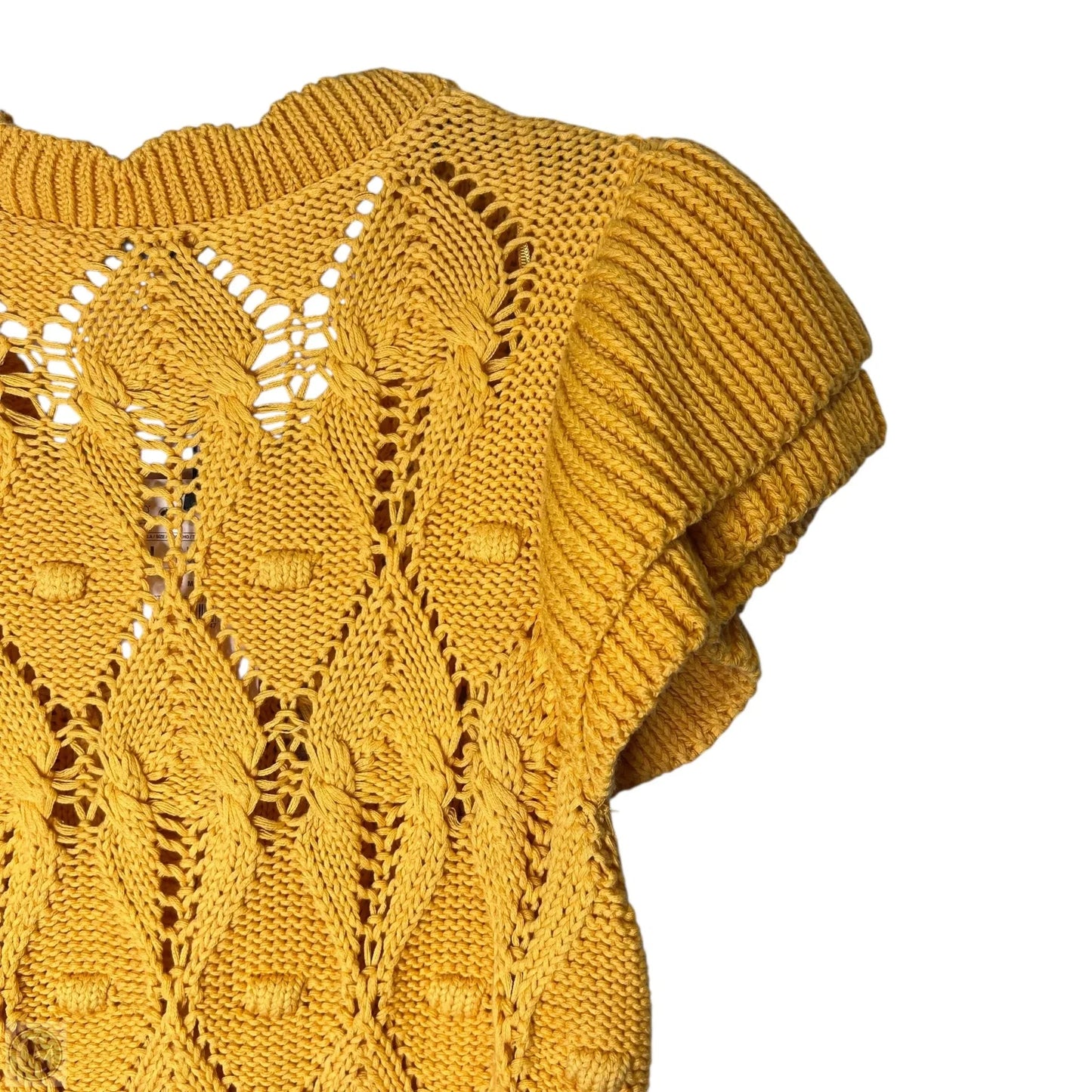 Vest Sweater By Zara In Orange, Size: L