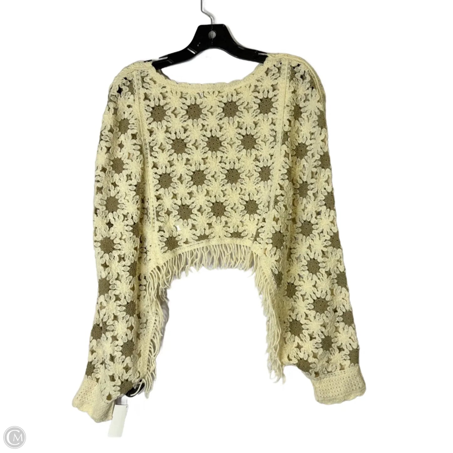 Top Long Sleeve By House Of Harlow In Cream, Size: Osfm