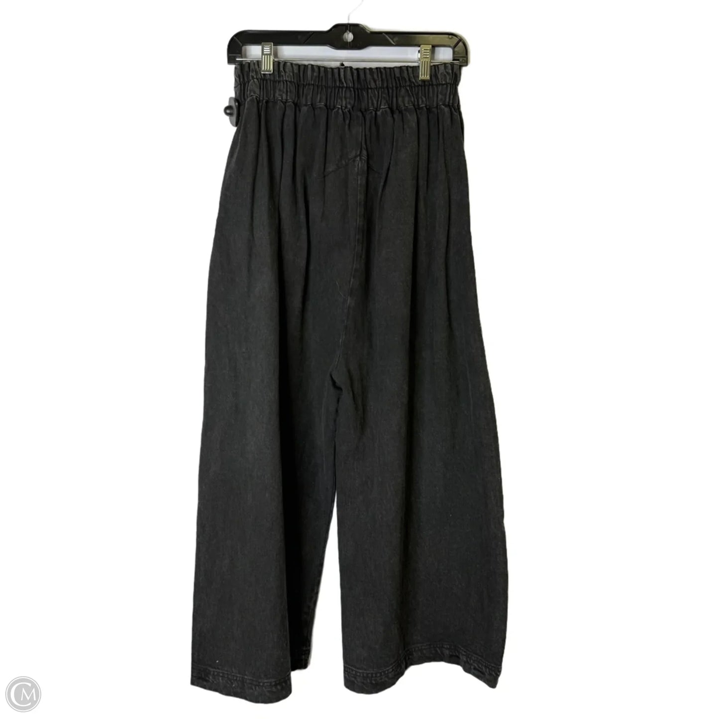 Jeans Wide Leg By Free People In Black Denim, Size: Xs