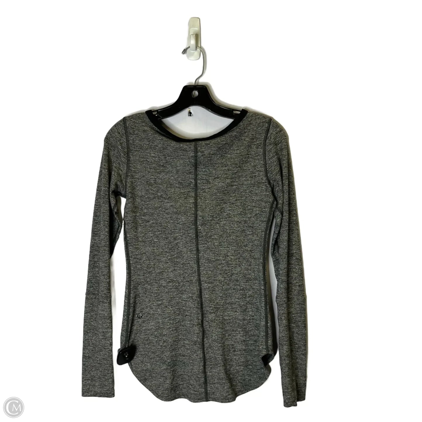 Athletic Top Long Sleeve Collar By Lululemon In Grey, Size: S