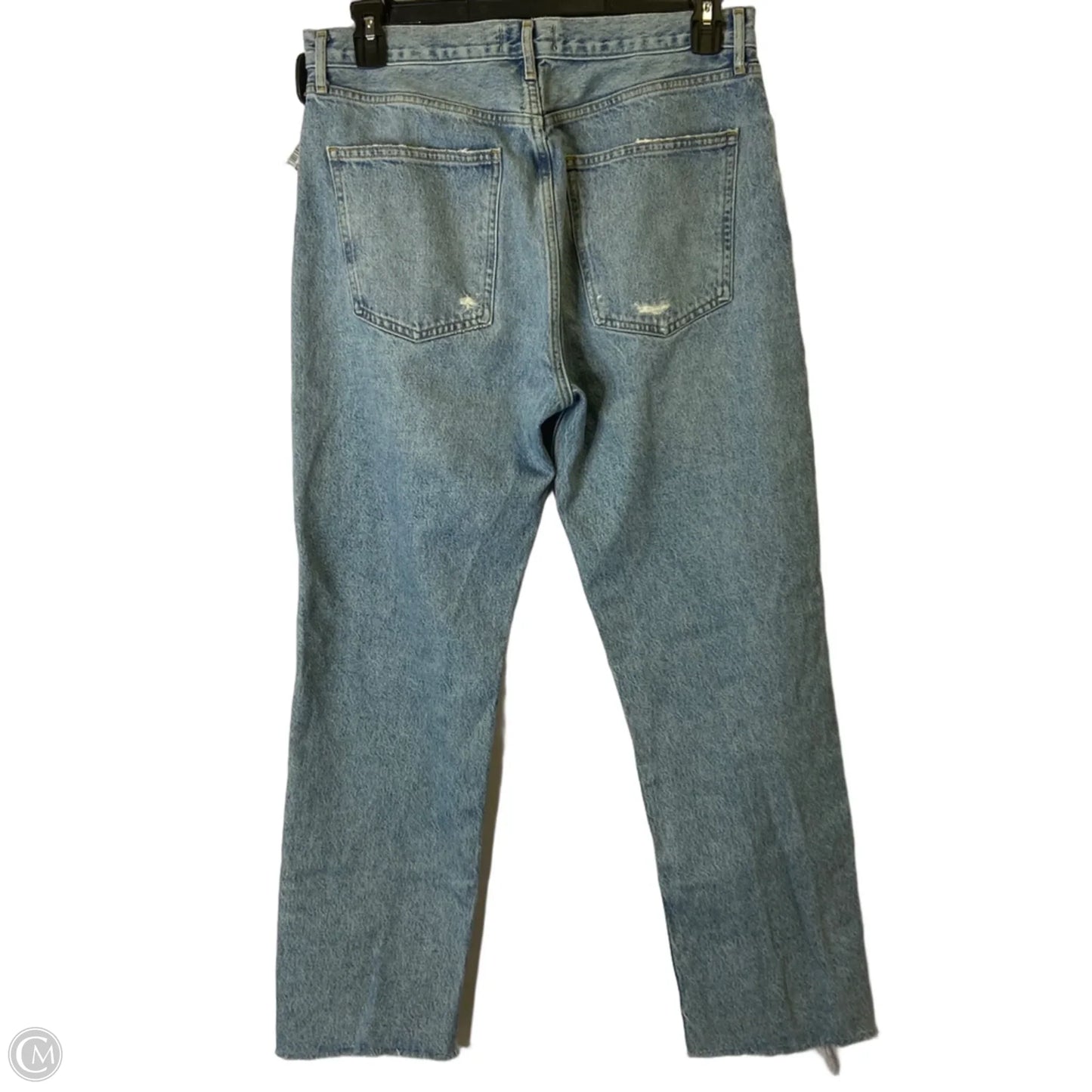 Jeans Straight By Agolde In Blue Denim, Size: 10