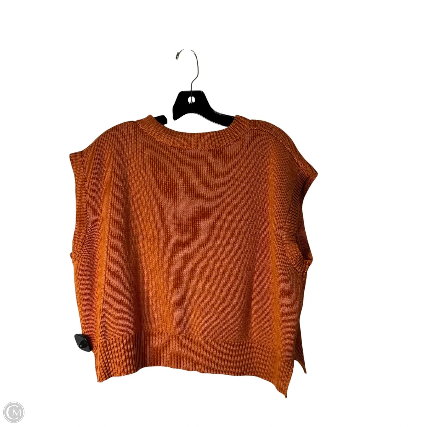 Vest Sweater By Peach Love Cream California In Orange, Size: L