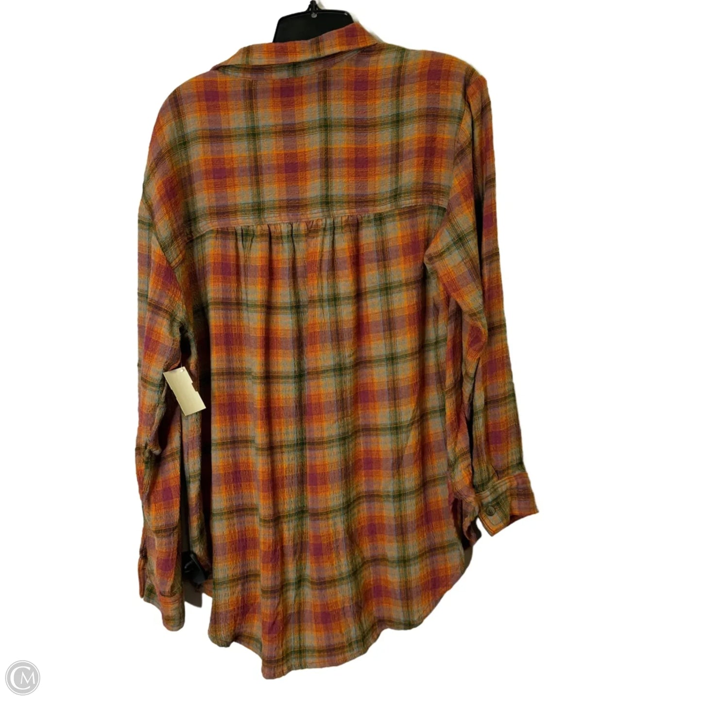 Top Long Sleeve By Pilcro In Plaid Pattern, Size: M