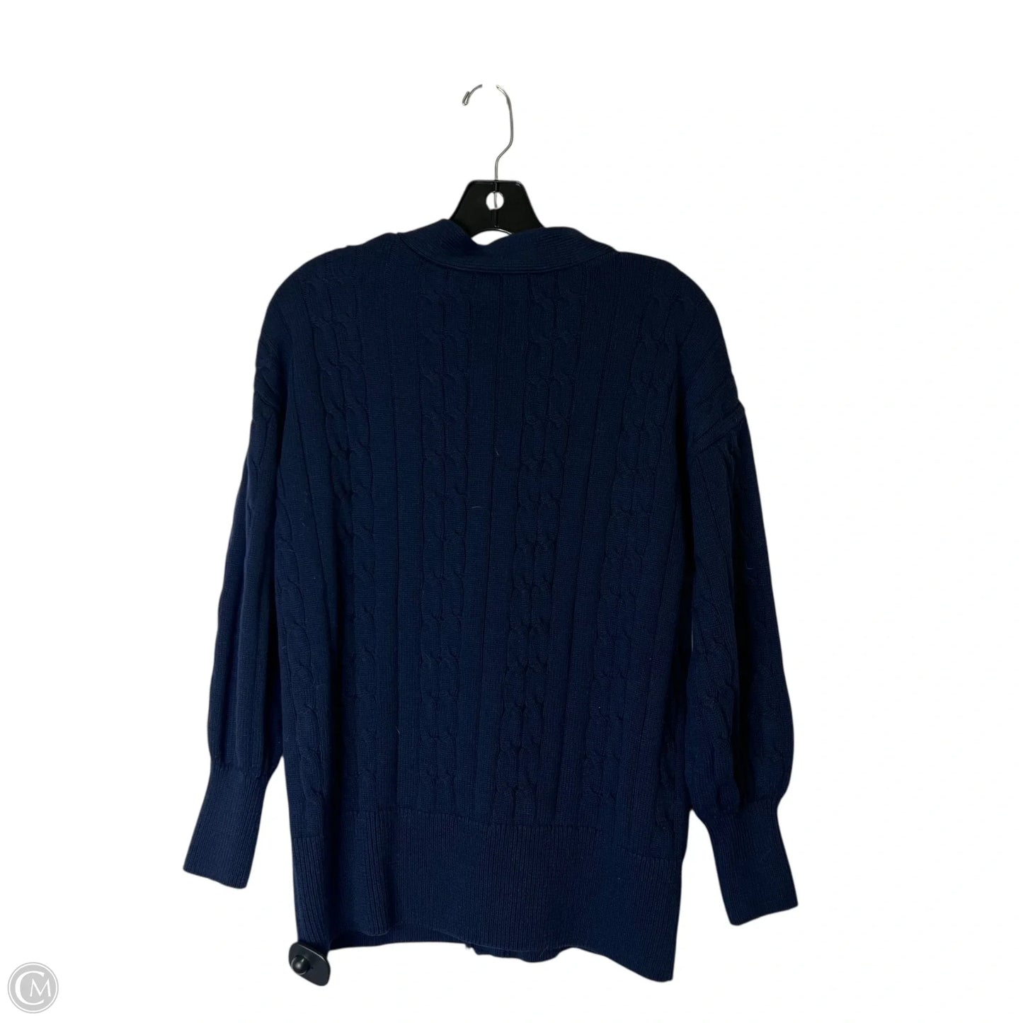 Sweater Cardigan By Loft In Blue, Size: M