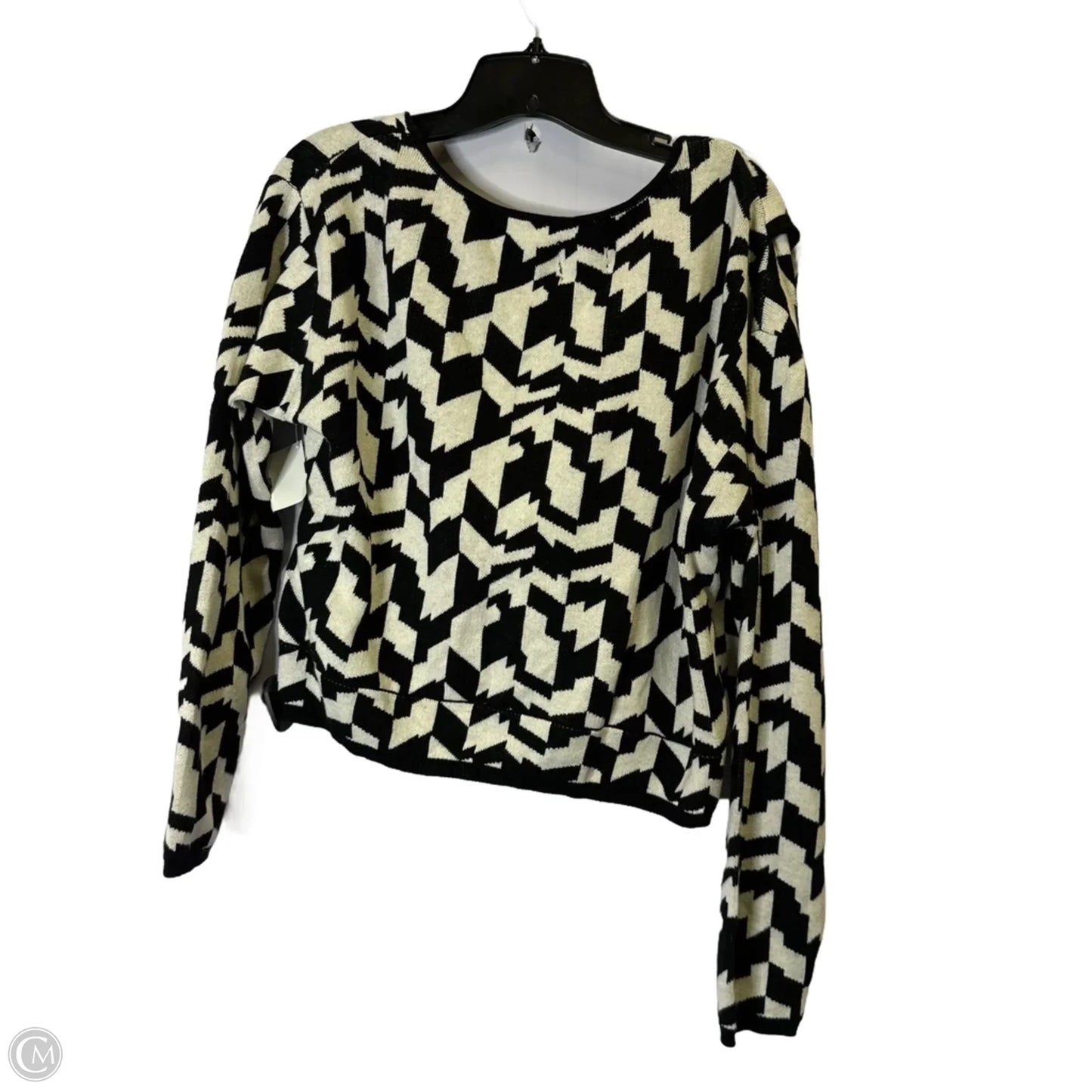 Sweater By Future Collective In Black & White, Size: Xl
