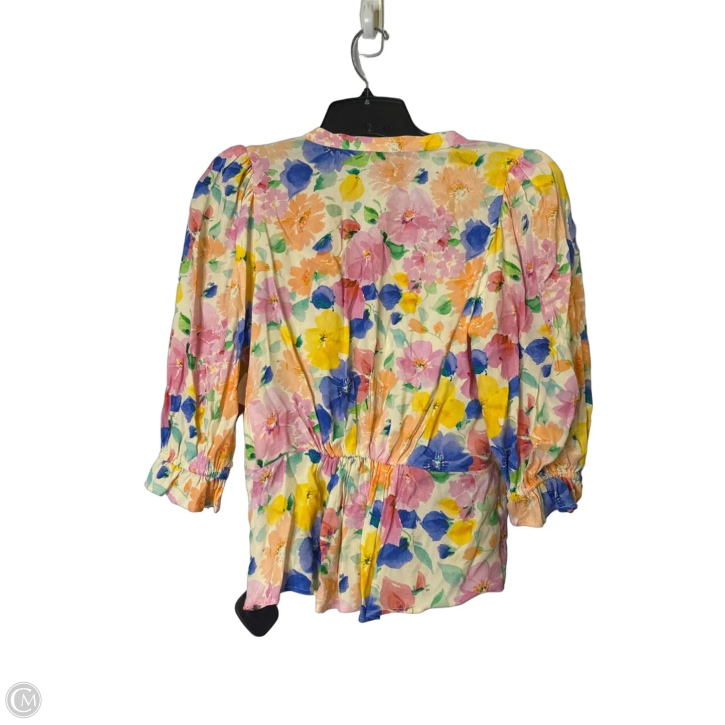 Top Short Sleeve By Zara In Floral Print, Size: Xs