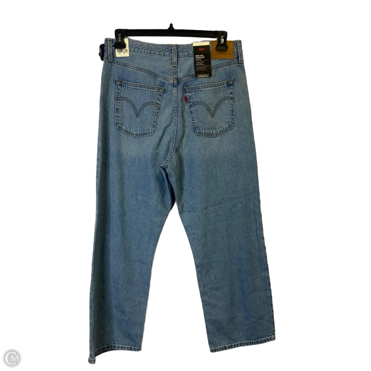 Jeans Straight By Levis In Blue Denim, Size: 12