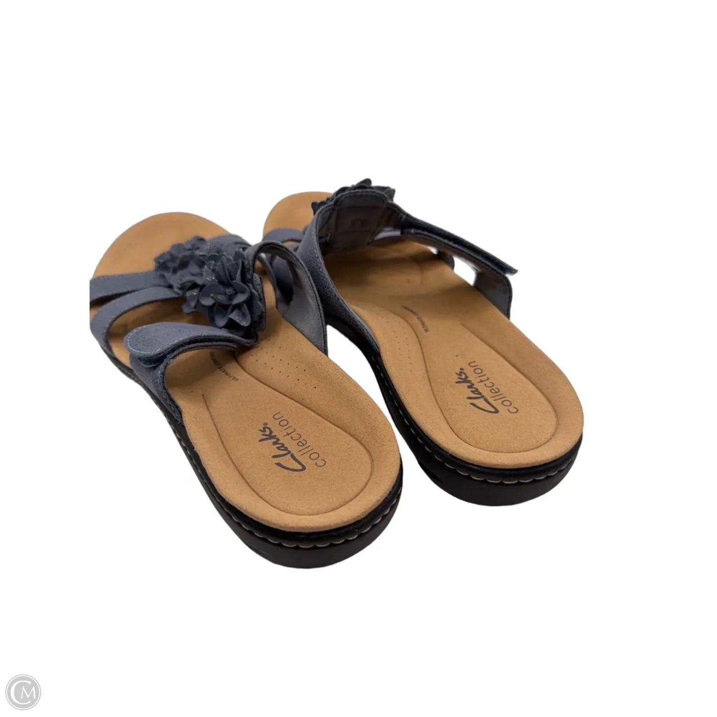 Sandals Flats By Clarks In Blue, Size: 9.5
