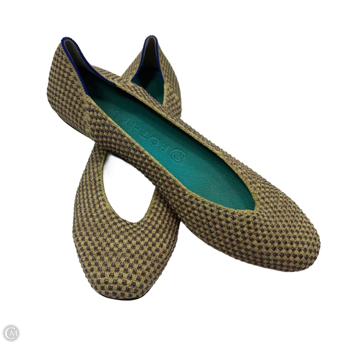 Shoes Flats By Rothys In Gold, Size: 9.5