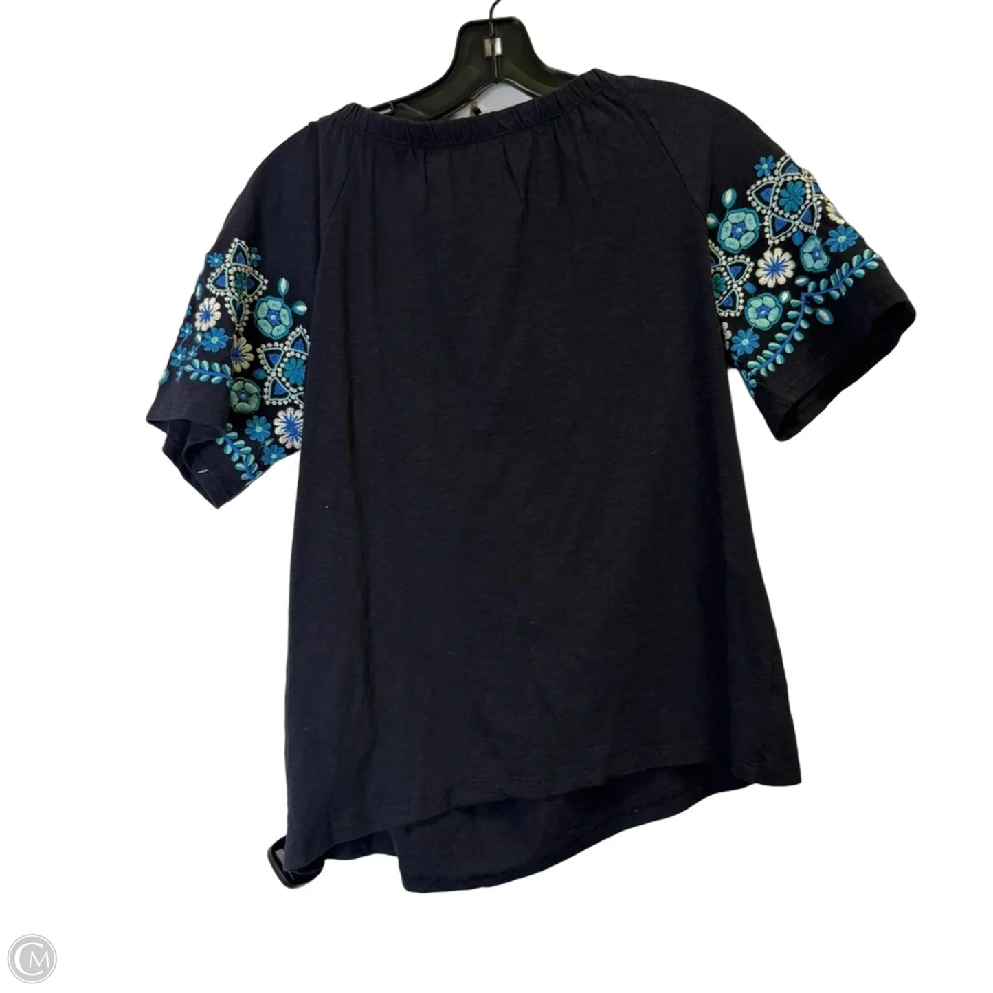 Top Short Sleeve By Talbots In Navy, Size: Mp