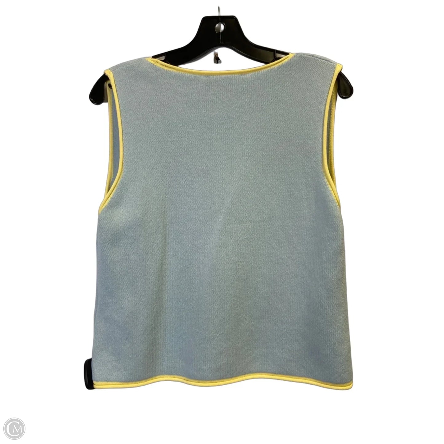 Top Sleeveless By Zara In Blue & Yellow, Size: L