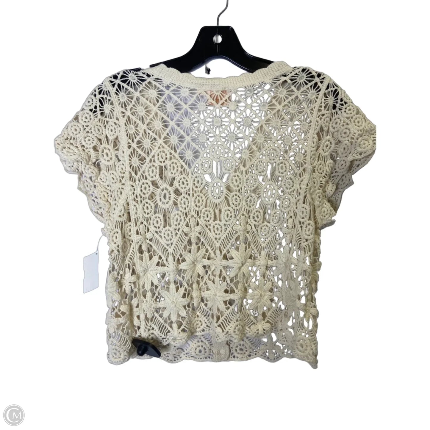 Cardigan By Good Luck Gem In Cream, Size: M