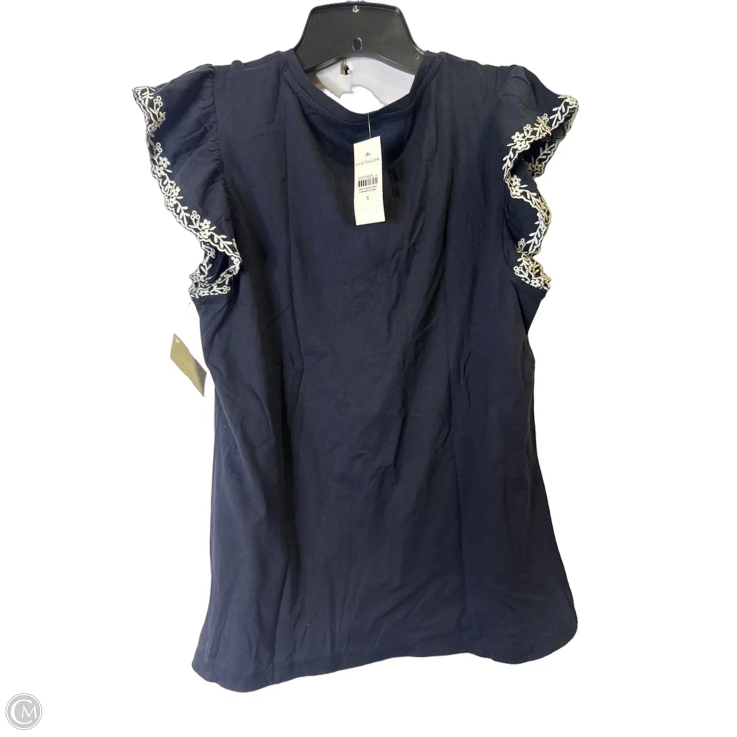 Top Sleeveless By Ann Taylor In Navy, Size: S
