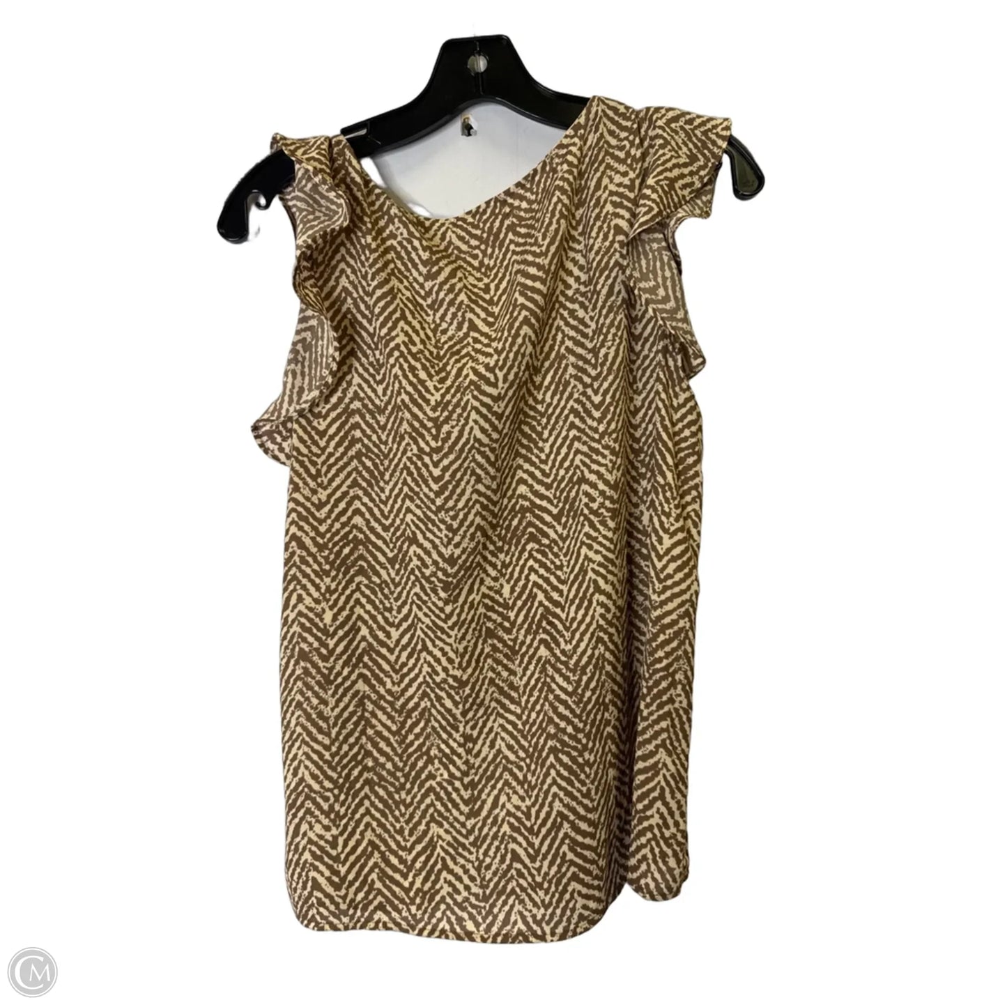 Top Sleeveless By Pleione In Brown, Size: S