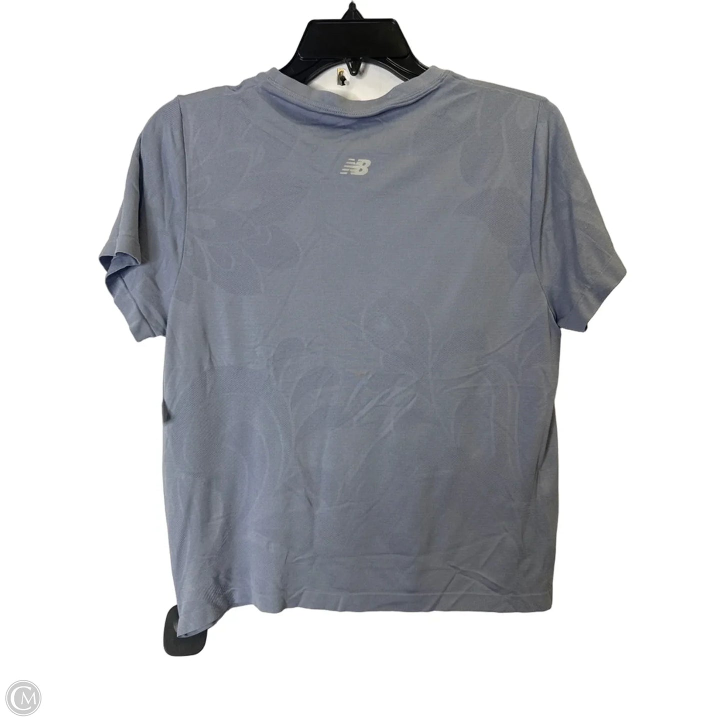 Athletic Top Short Sleeve By New Balance In Blue, Size: L