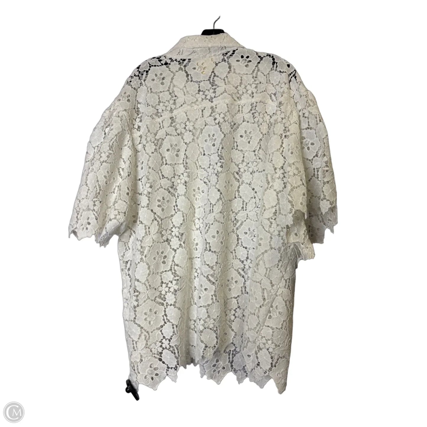 Top Short Sleeve By Maeve In White, Size: 3x