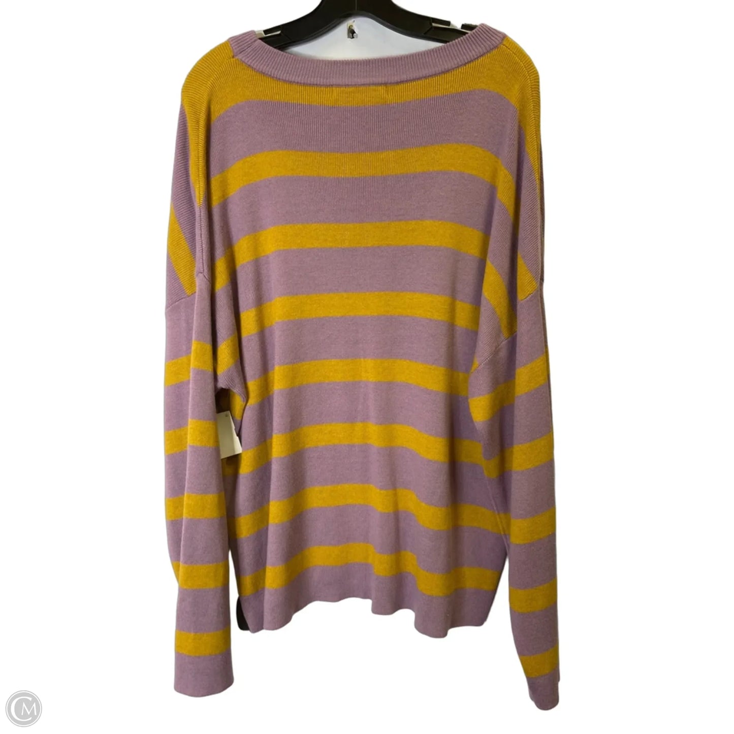 Top Long Sleeve By Merokeety In Striped Pattern, Size: Xl