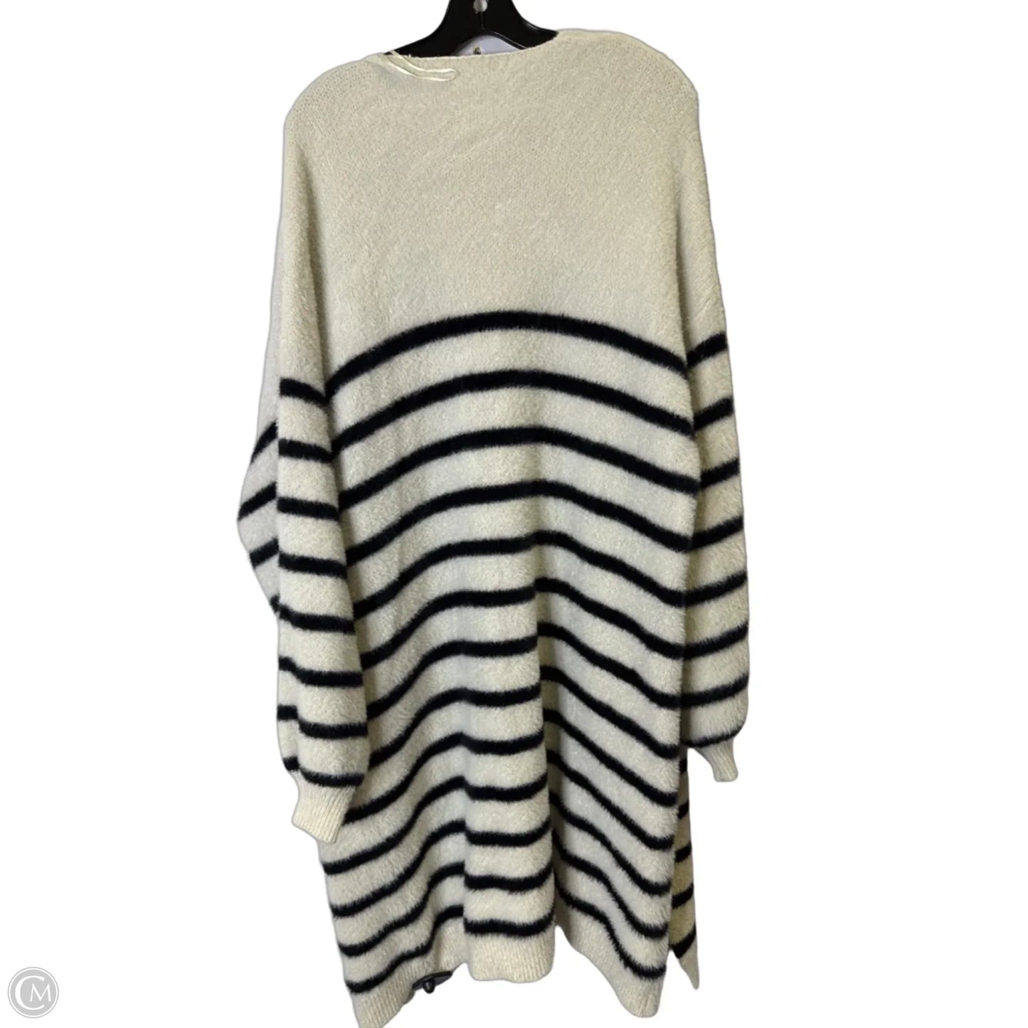 Sweater Cardigan By Favlux In Striped Pattern, Size: L