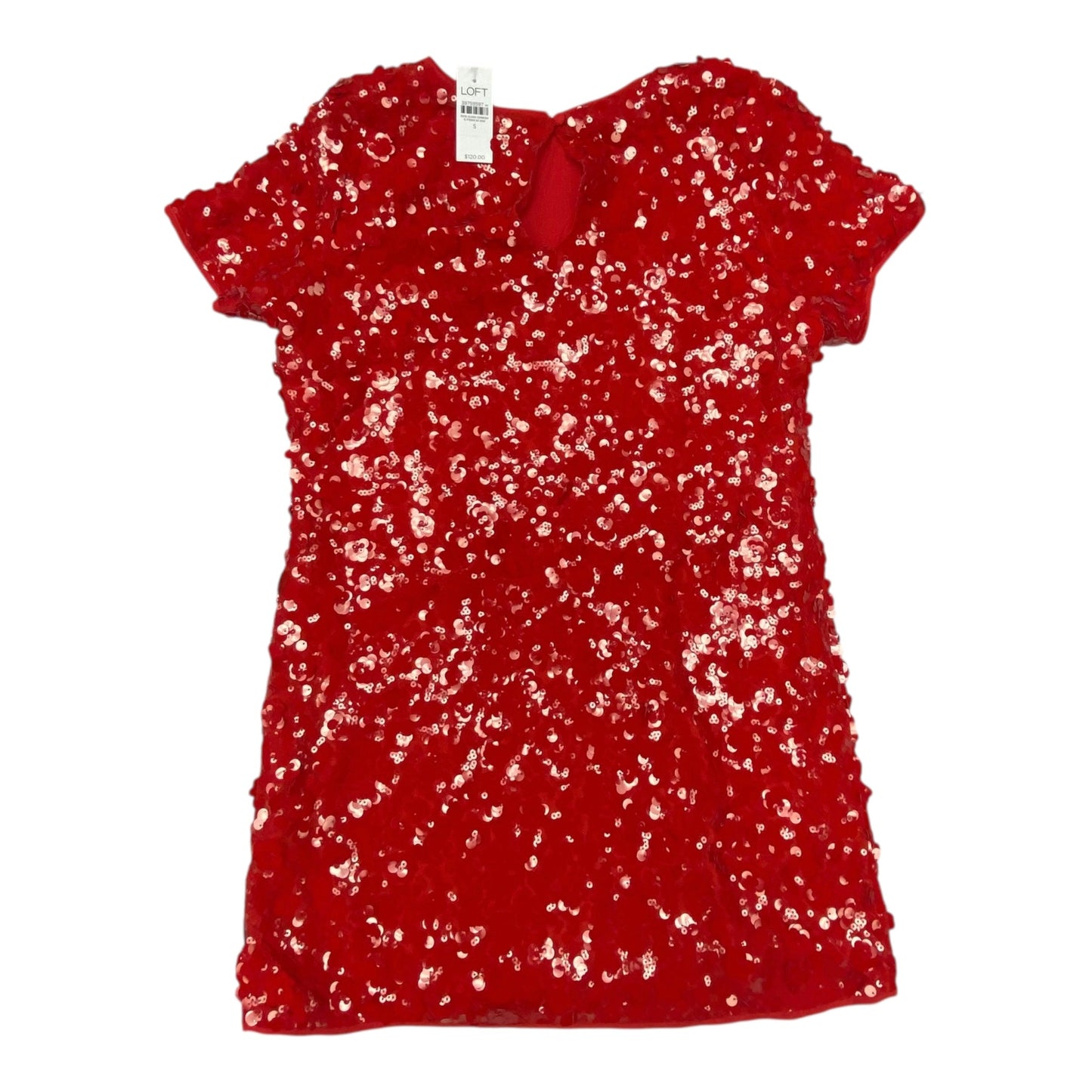 Dress Party Midi By Loft In Red, Size:S