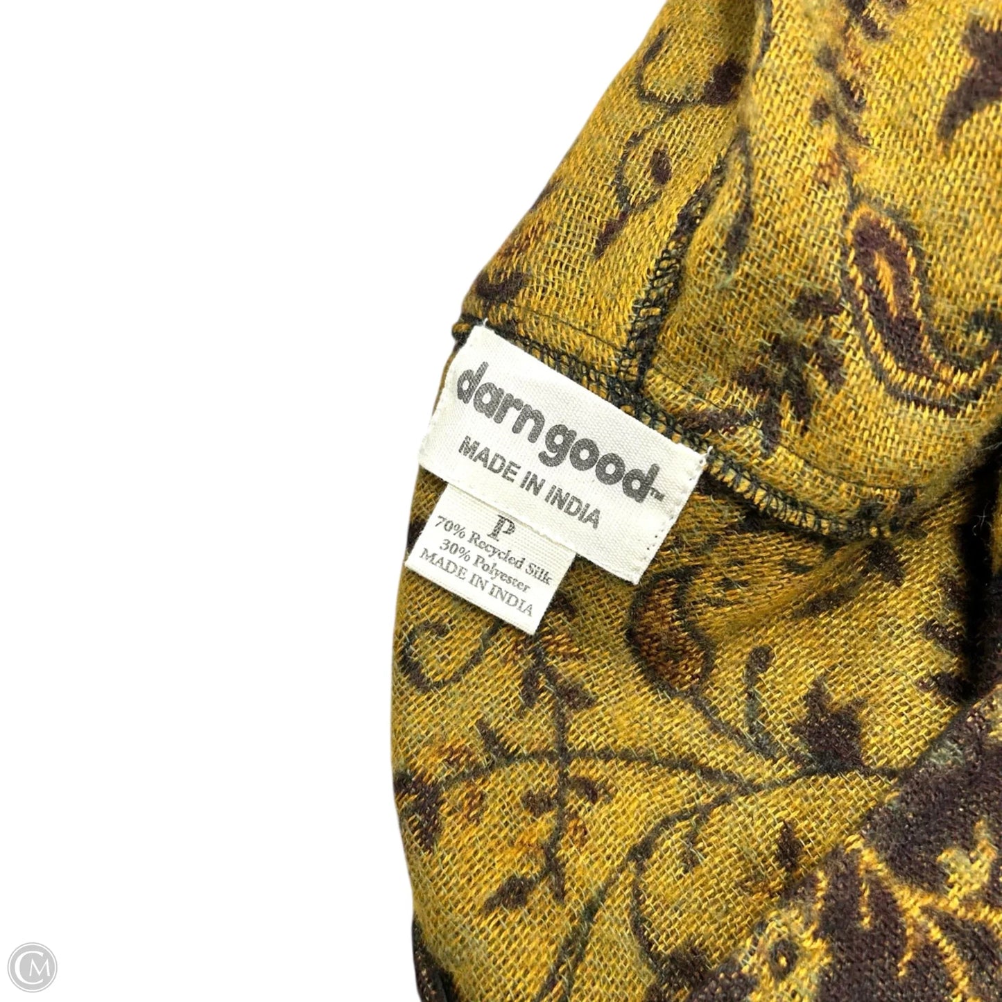 Poncho By Darn Good In Brown & Yellow, Size: Osfm