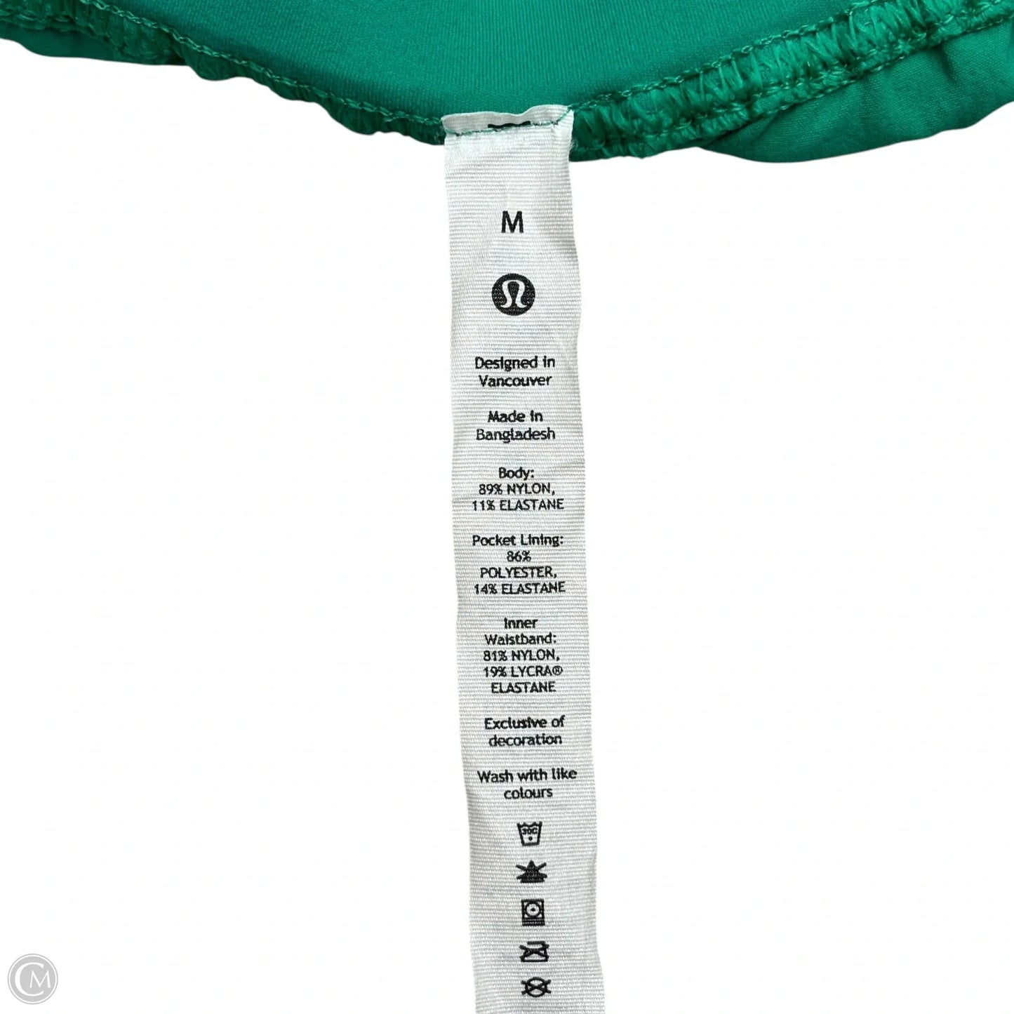 Athletic Shorts By Lululemon In Green, Size: M