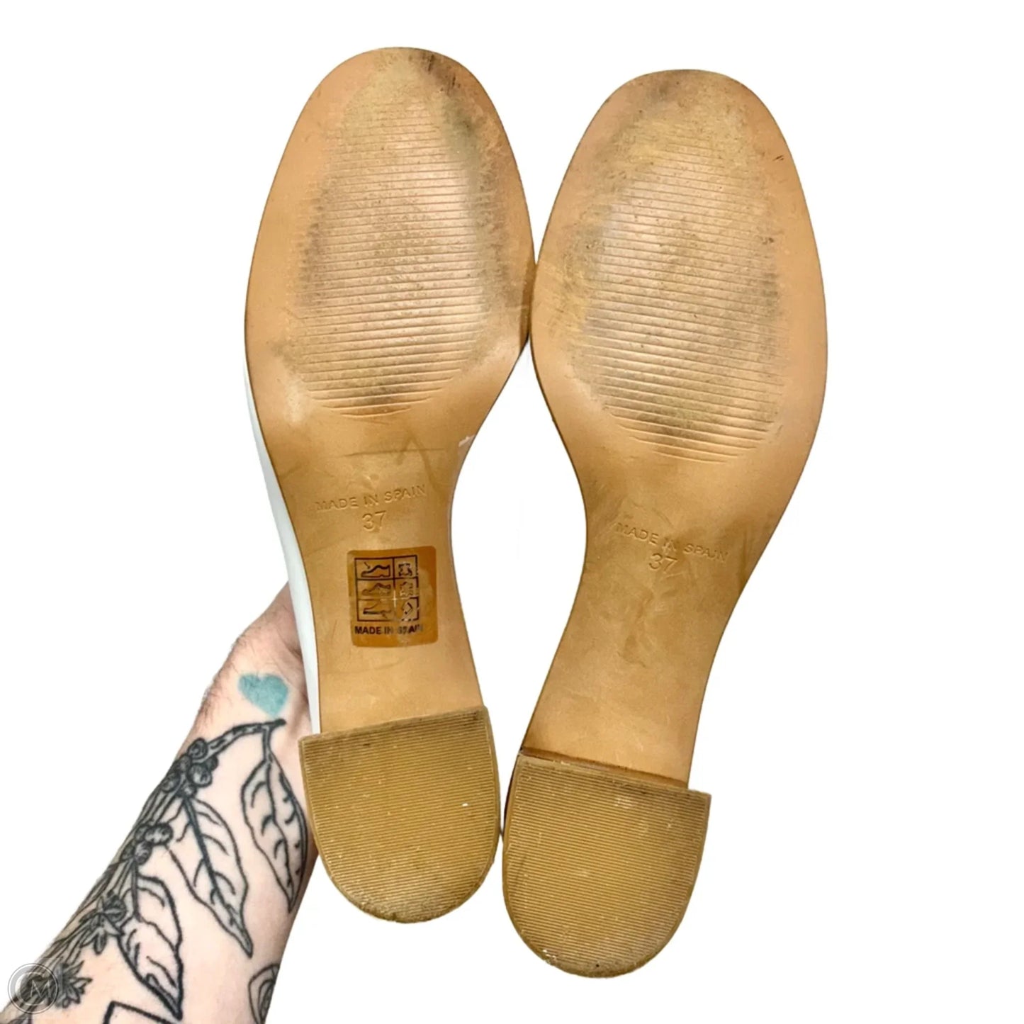 Shoes Heels Block By Anthropologie In White, Size: 6.5