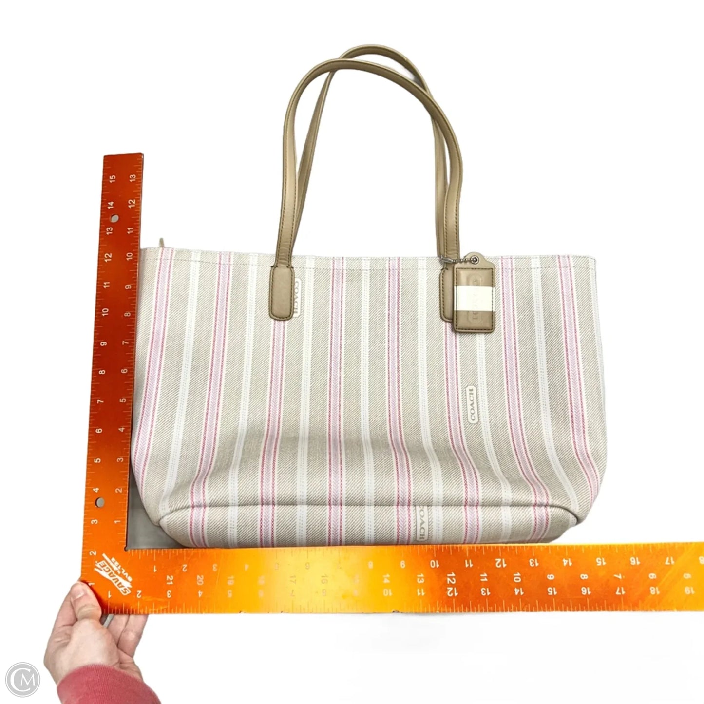 Tote Designer By Coach, Size: Medium