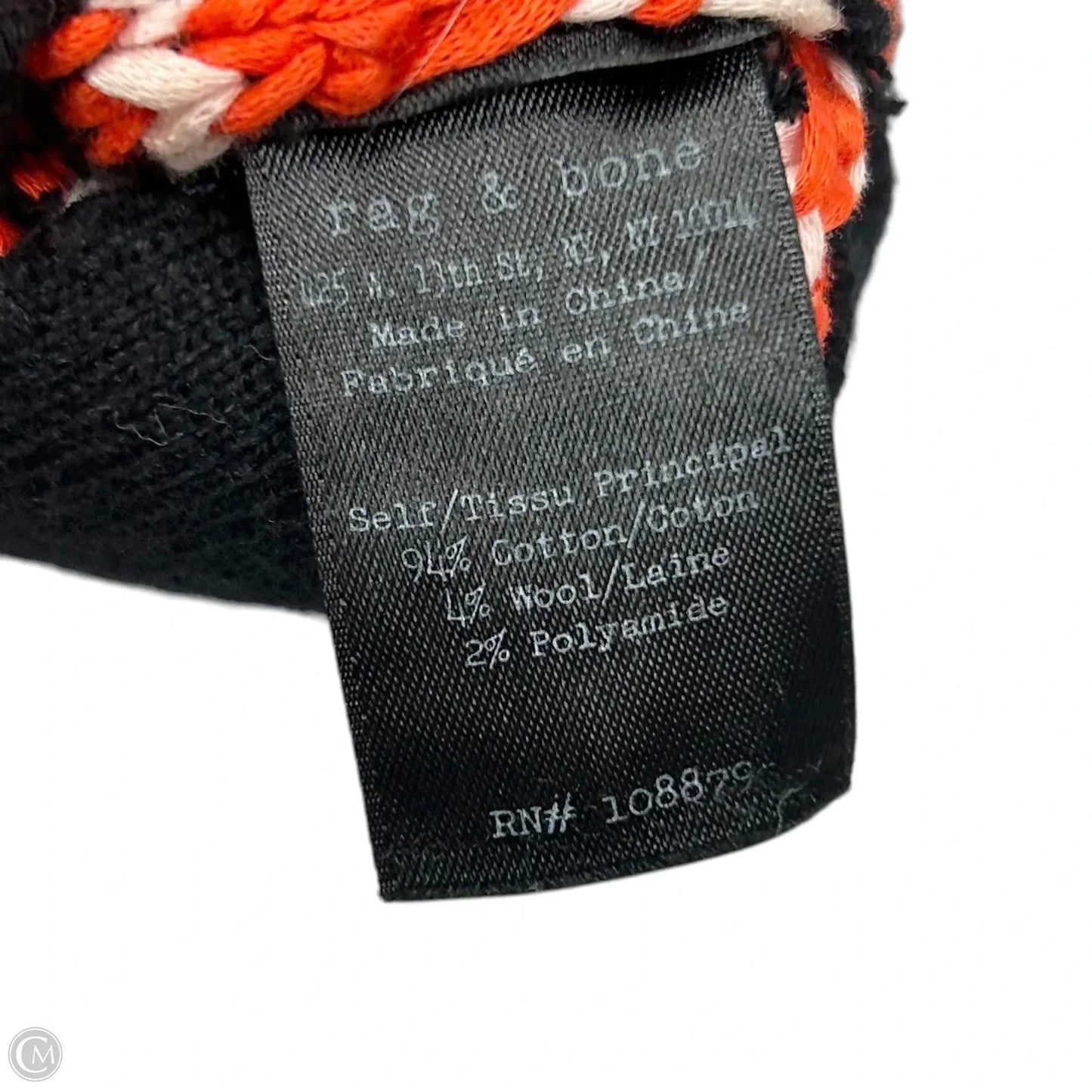 Dress Casual Maxi By Rag And Bone In Black & Orange, Size: M