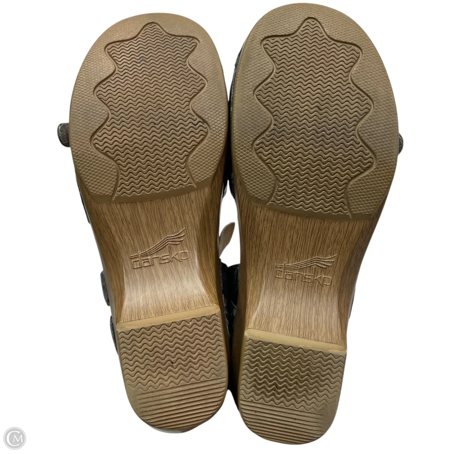 Sandals Heels Block By Dansko In Silver, Size: 6.5