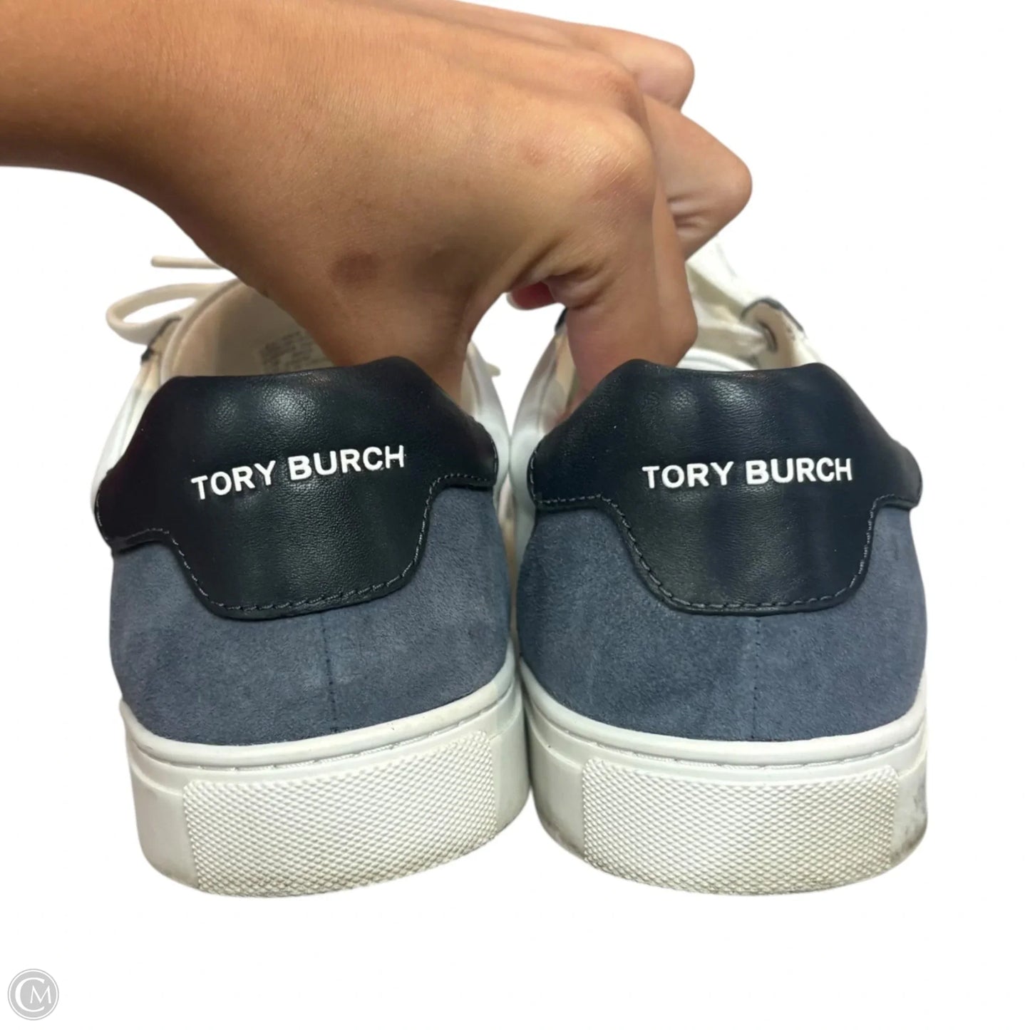 Shoes Designer By Tory Burch In Blue & White, Size: 11