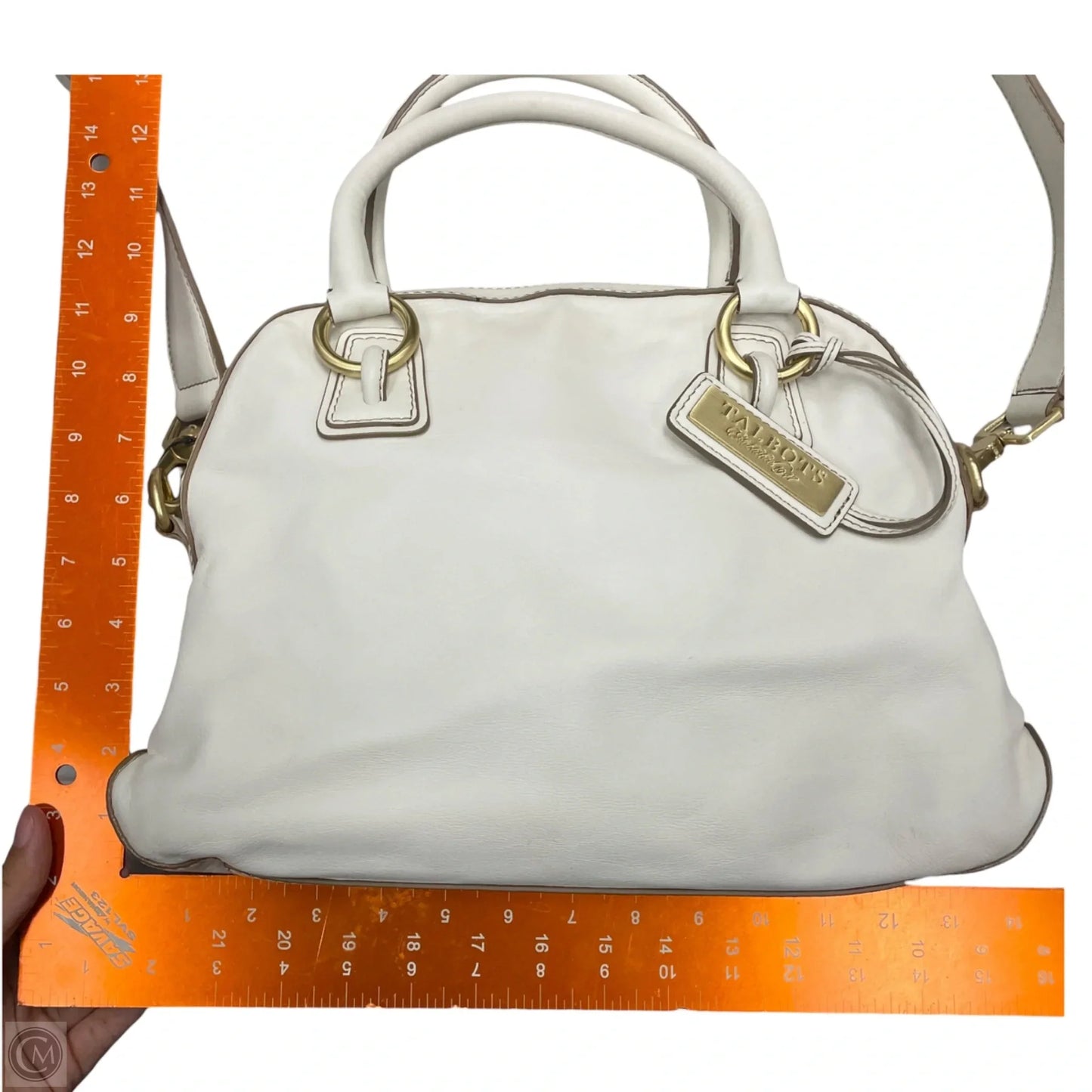 Handbag Leather By Talbots, Size: Medium