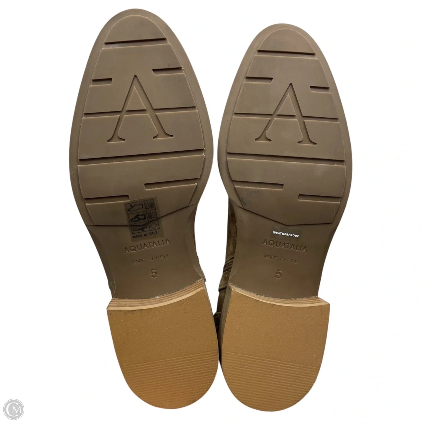 Boots Mid-calf Flats By Aquatalia In Brown, Size: 5