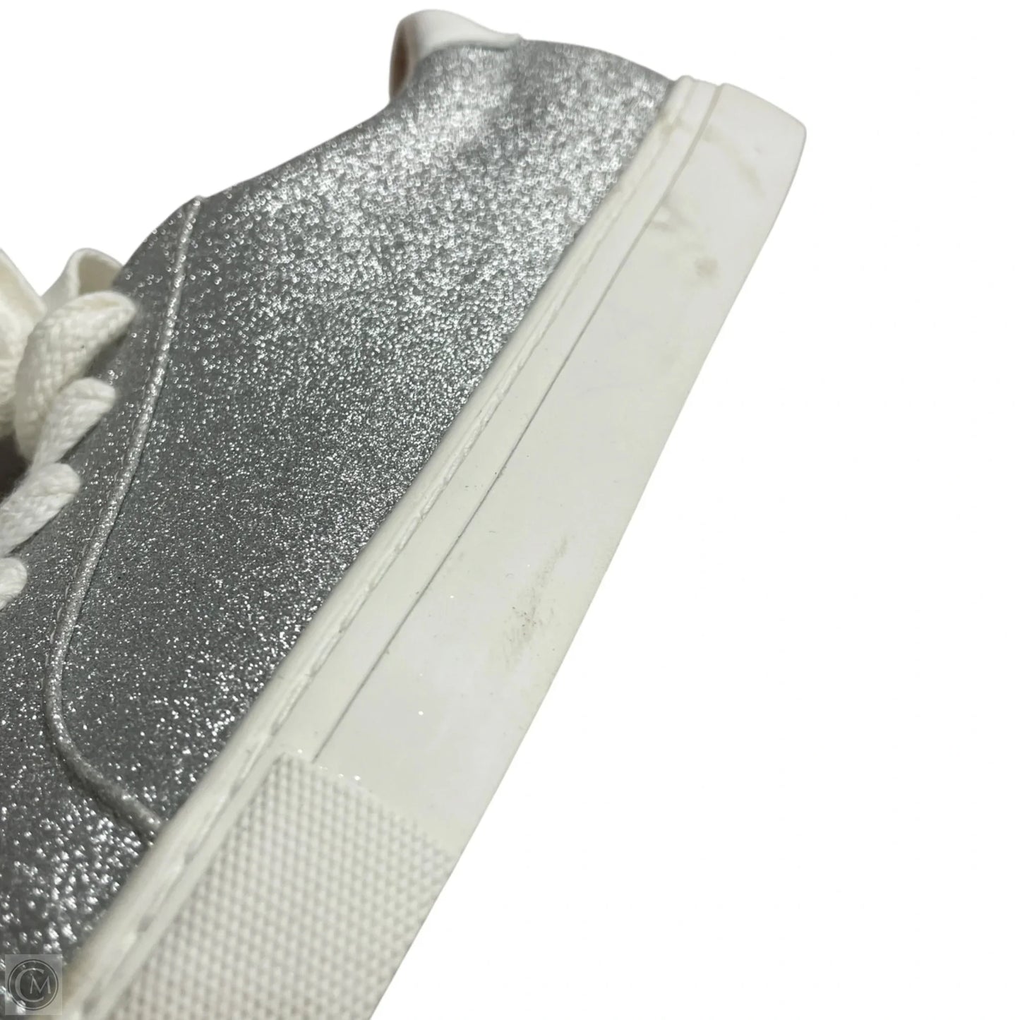 Shoes Designer By Kate Spade In Silver, Size: 10