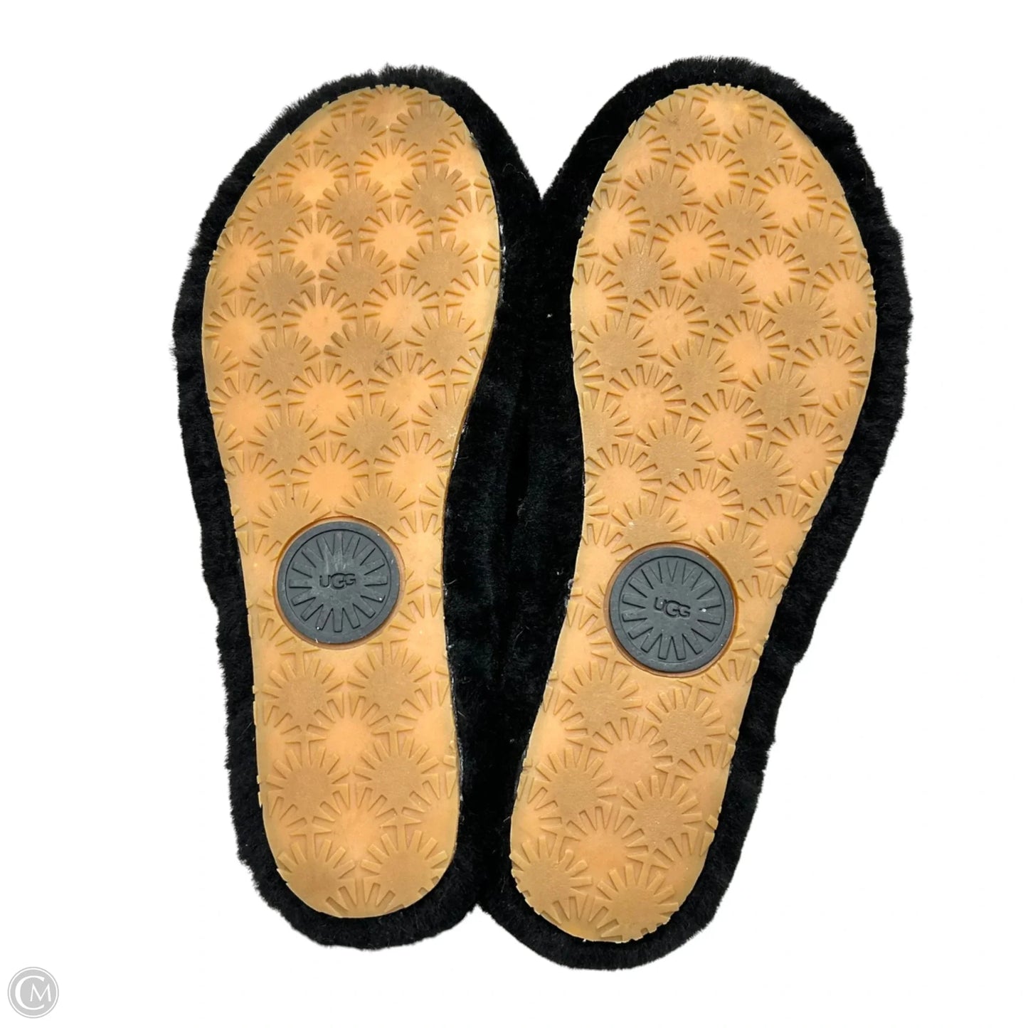 Slippers Designer By Ugg In Black, Size: 8