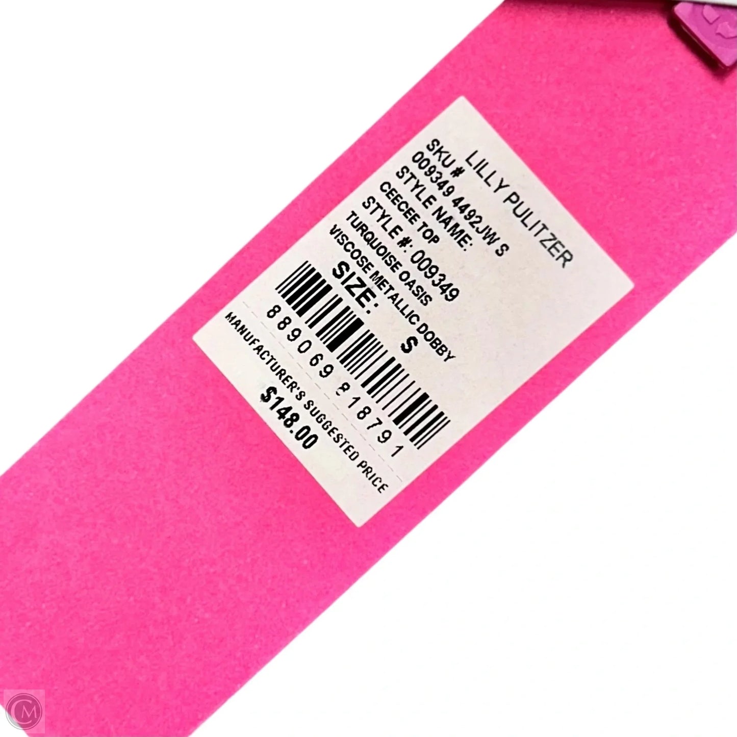 Top Long Sleeve Designer By Lilly Pulitzer In Blue & Gold, Size: S