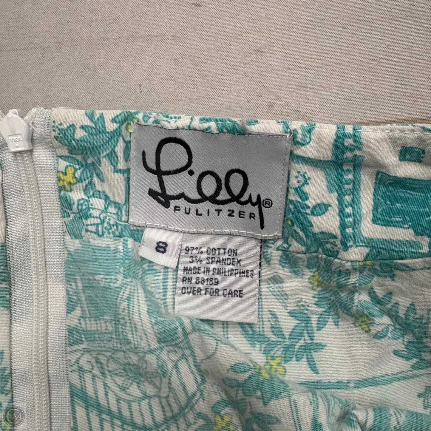 Skort Designer By Lilly Pulitzer In Blue & White, Size: 8
