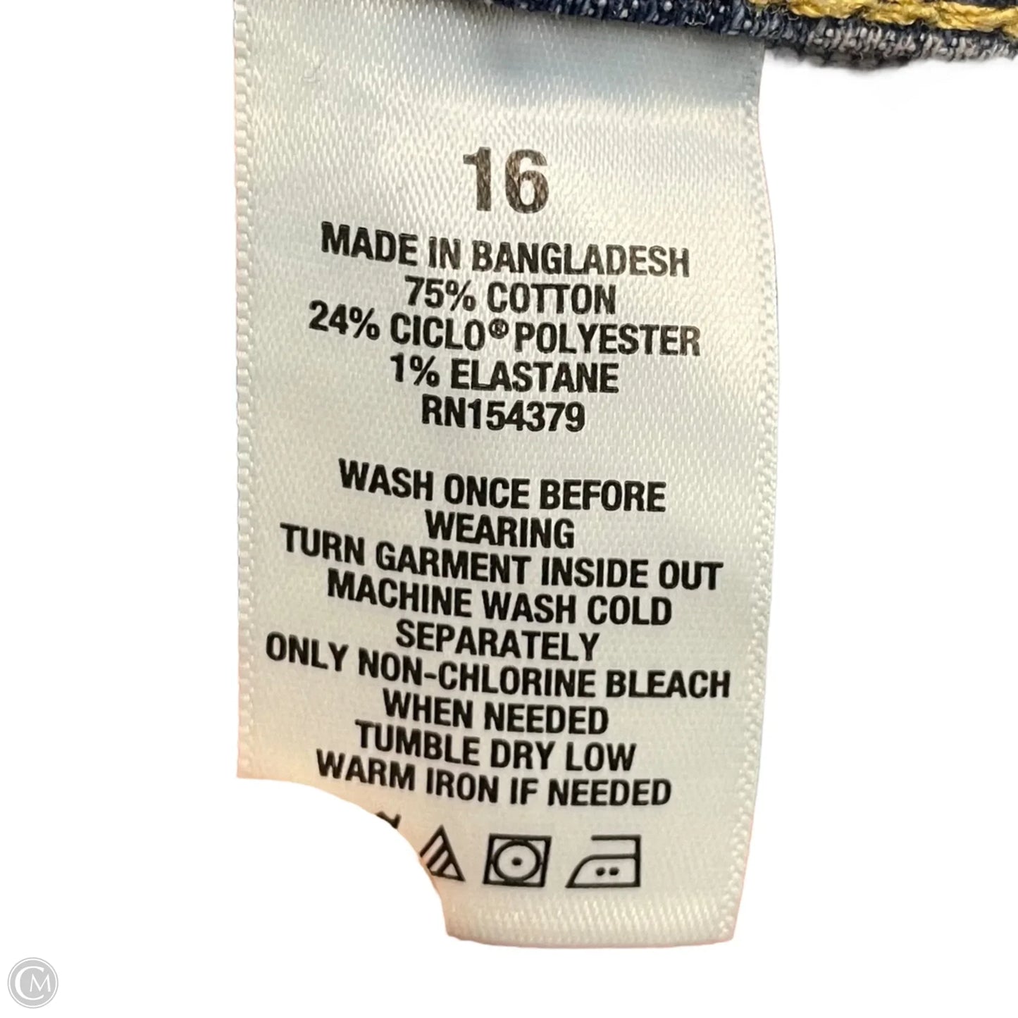 Jeans Flared By Aeropostale In Blue Denim, Size: 16