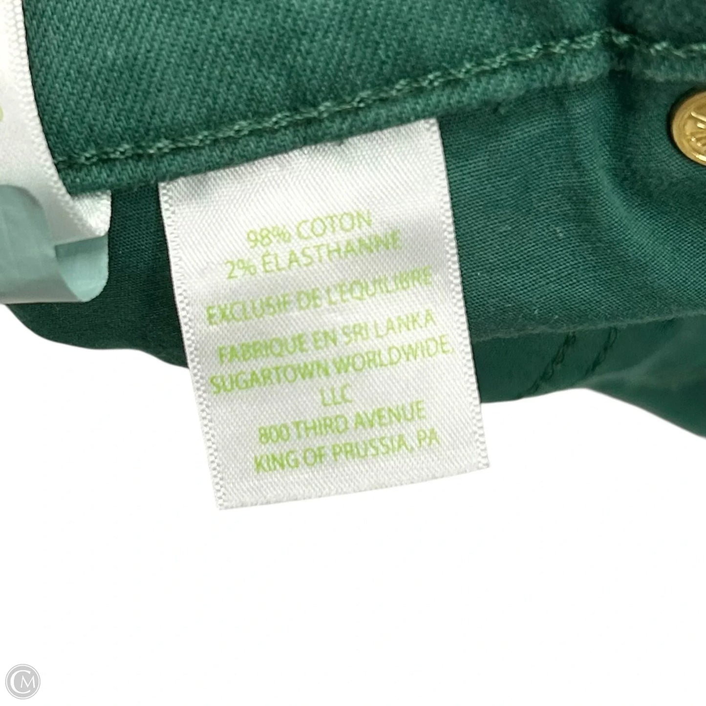 Jeans Designer By Lilly Pulitzer In Green, Size: 12