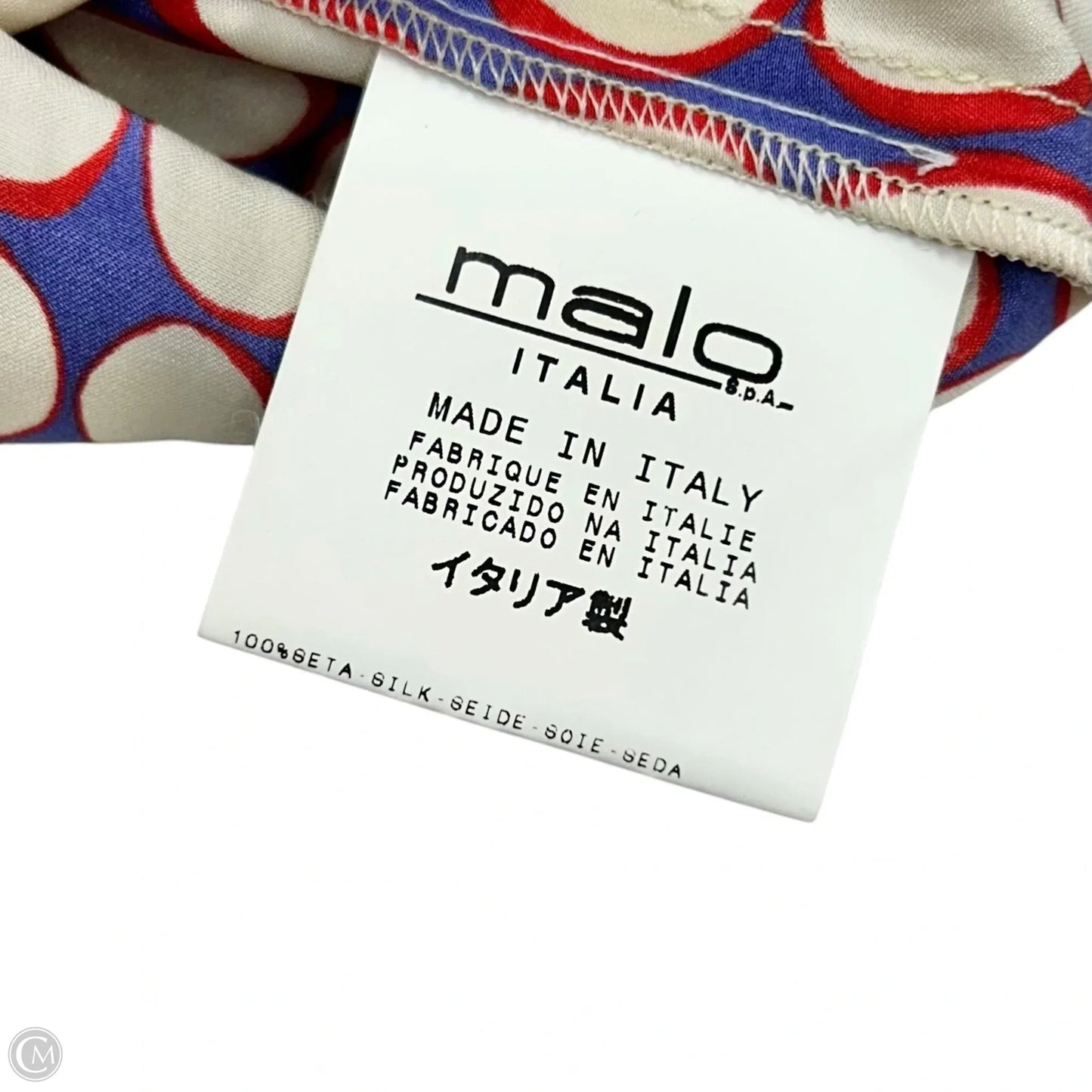 Blouse Long Sleeve By Malo In Blue & Red, Size: S