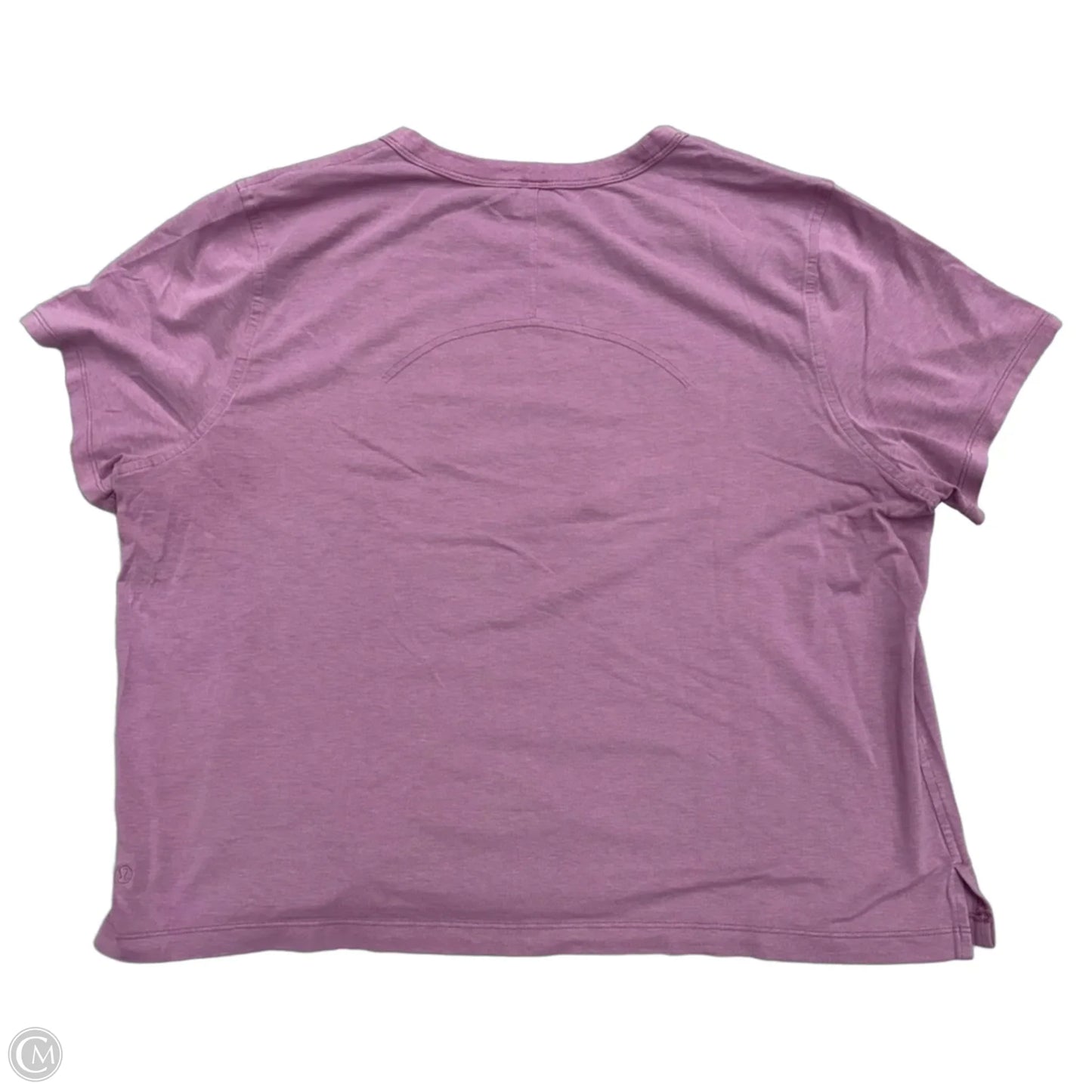 Athletic Top Short Sleeve By Lululemon In Purple, Size: M