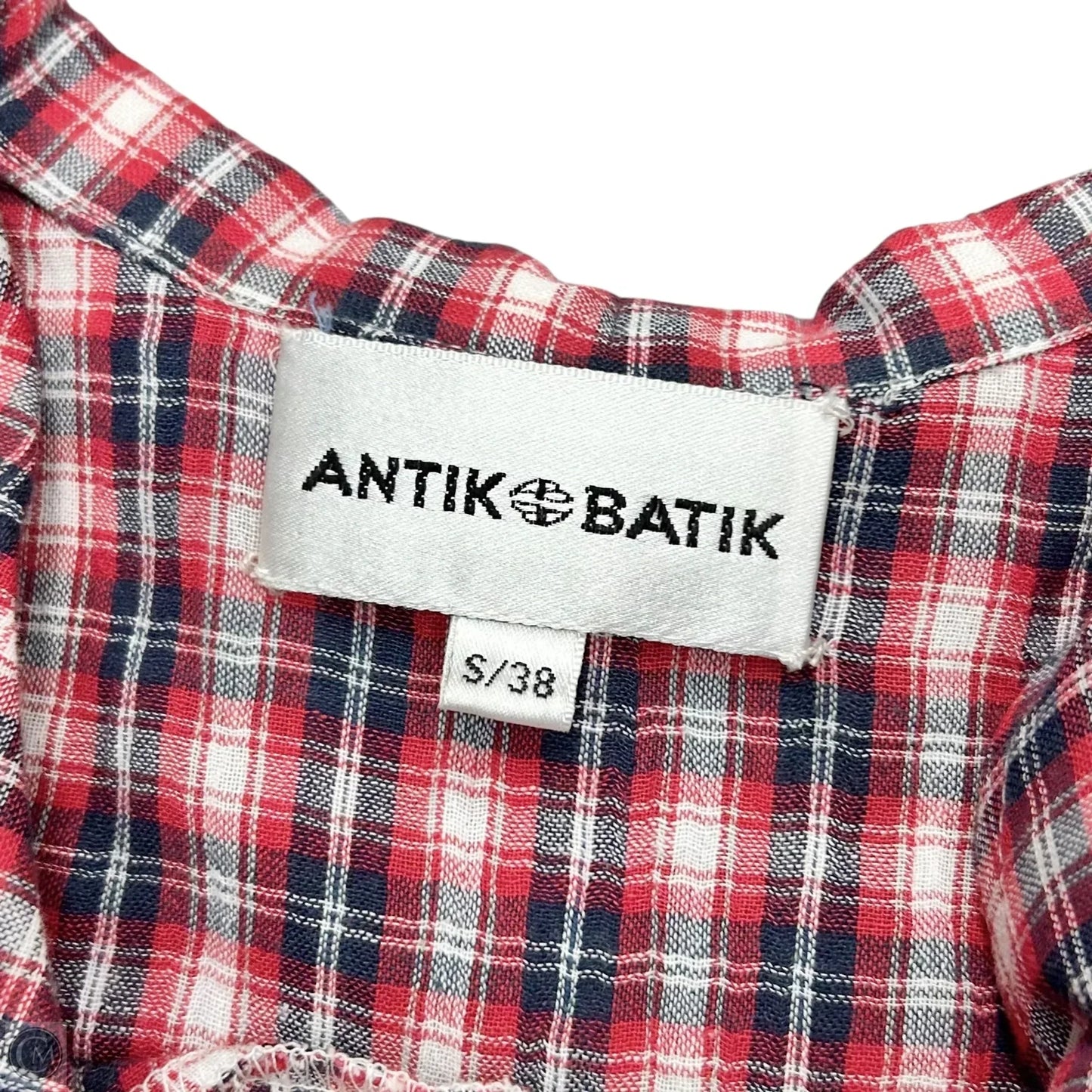 Top Short Sleeve By Antik Batik In Blue & Pink, Size: S