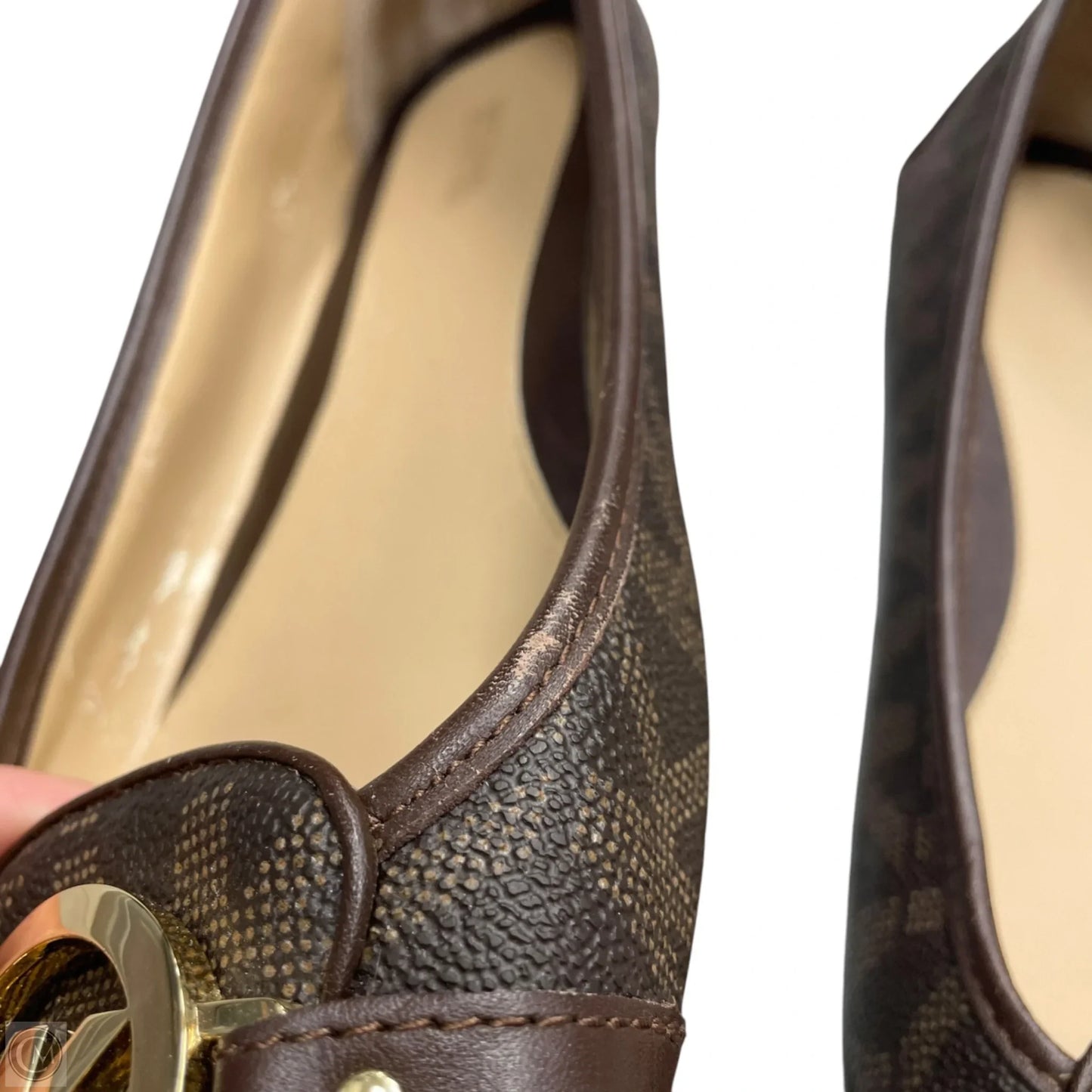 Shoes Flats By Michael By Michael Kors In Brown & Gold, Size: 11