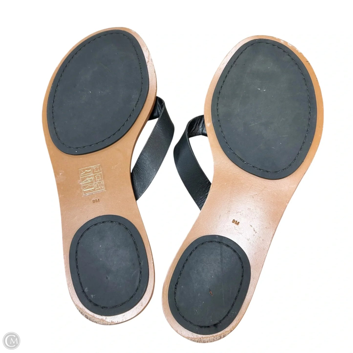 Sandals Designer By Tory Burch In Black & Brown, Size: 9