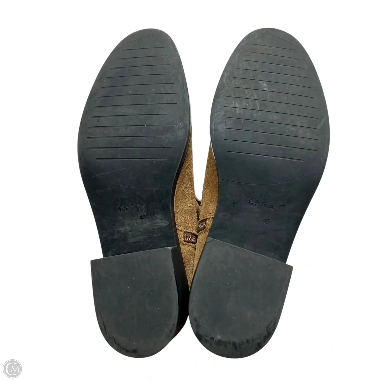 Boots Ankle Heels By Zara In Tan, Size: 9.5